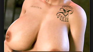 Harley Quinn on the Arkham City Runway Showing Her Thicc Tits and Ass