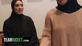 Giant hooter muslim hotties get the cruel screwing they've always wanted