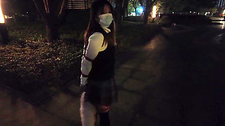 Hs19-a Girl in a School Uniform Was Bound Wander the Streets