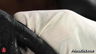 Rope bondage and waterboarding session