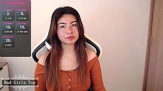 Natural big boobs super cute slim web brunette teen