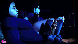 Rainy Night Rendezvous: Kylie's Nylon Surprise