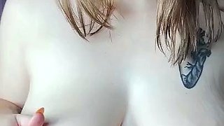 Busty brunette bitch with big boobs