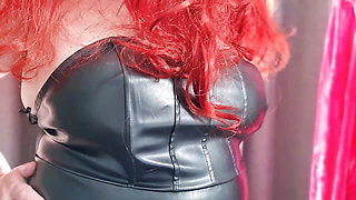 My new red wig - How do I suit being a redhead (bbw amateur milf wife homemade mature big saggy tits)