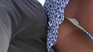 Almost Busted while Stranger's Cock Slips Into My Panties Under Skirt on Crowded Subway and CUMS Hard