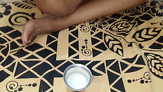 First Milking Video One Glass of Milk From Breast
