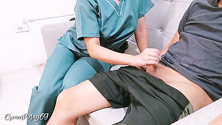 Hot Pinay Nurse Fucked by Patient and Getting Injected with Cum