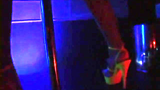 Stunning ebony model with yellow hair gets giand dick inside her holes during the party