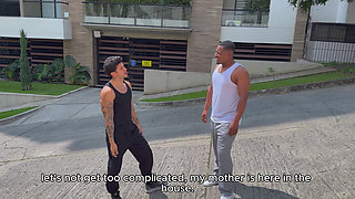 My stepson's horny best friend with a big black cock is fucking my horny MILF pussy in our kitchen!