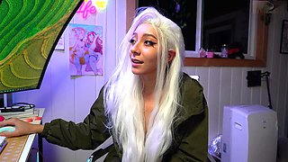 Girl masturbating, anime hentai, naked gamer girl