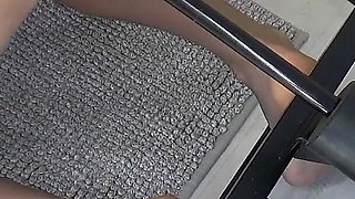 Fucking a Sex Machine in a New Nylon Suit