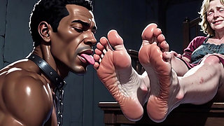 Granny Foot Slave Session - Passionate Toe & Sole Licking