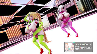 mmd r18 FGO MMD Two Jeannes portray a paranoid girl with a cell phone 3d hentai ahegao milf