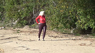 Transparent Boobs and Old Leather Leggings