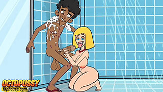 Sex-hungry Stepmom Joins Her Stepson in the Shower. Cartoon