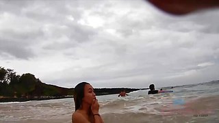 Aria Skye's Beach Orgasm: POV Fingering & Squirt