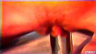 Monster tits Golden era pornstar with tits much bigger than her head - Lingerie solo striptease