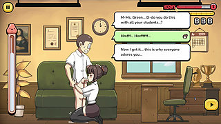 Hentai Game - Problematic Student - Detention LVL 1 - - Erotic Teacher