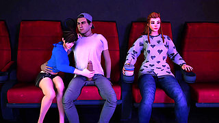 Briggitte & Tracer Sex at the Cinema, overwatch