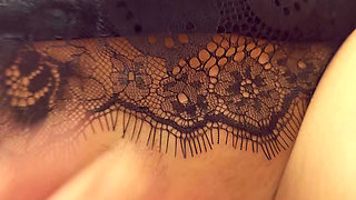 POV Real French couple fucks tender and intense in lingerie on the bed- Emile and Amelie
