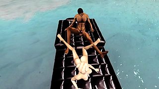 Hot 3D redhead licking a pussy while getting fucked