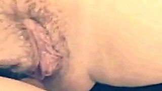 Two Fat Sluts with Hairy Pussy Masturbate with Double Dildo