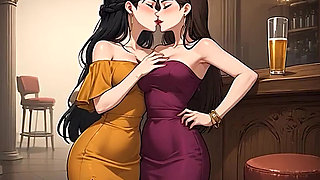 AI Generated Cartoon content, Uncensored video of 18 Year old Anime Girl, Kissing Orgasm of Mature Women