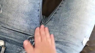 Close up Ass Massage and Pussy Fingering in Jeans