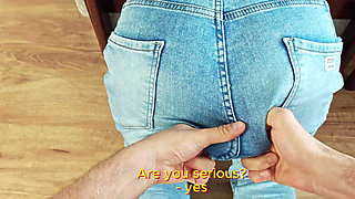 Stucking Stepsister POV Ripping Jeans