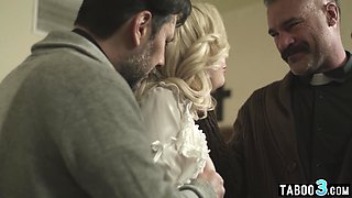 Priests demonstrate the right direction to teenager