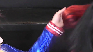 Lusty Chums Cheri and Mandy Suck Dick Together in a Bukkake