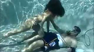 Scuba girl pool care