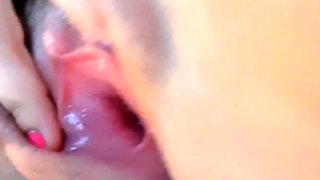 Close up pussy solo dildoing