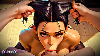 (4K) AI 3D Animated - Hot Latina Interracial Blowjob & Cumshot (AI Visuals X)