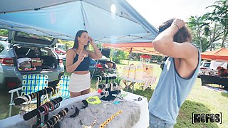 Ivy's Wild Passion in a Steamy Outdoor Market Romp