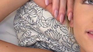 Hot Blonde and Her Lover in Intense Bedroom Scenes