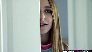 Alluring Laney and Ricky's small tits trailer