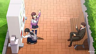 Harder Hentai Sex - Anime Girl Ahegao Cumshot on Big Tits