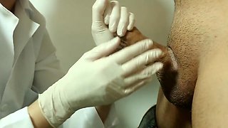 Pretty Face - Female Doctor Gives Blowjob On Patient Until He Cum On Her
