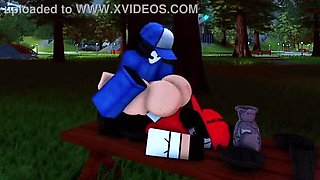 Roblox Yi Xi Gets Fucked by Mask Guy in Public Park - Huge Cock 3D Teen Sex