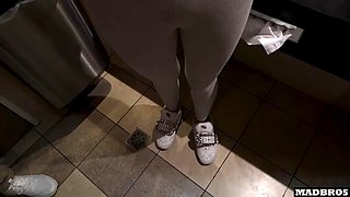 Friends Belgian Sister Gets Fucked Hard Again In Public Restrooms !!!