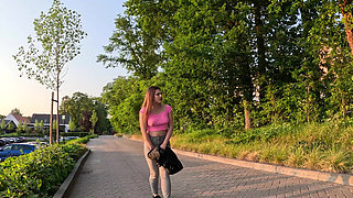 Serina Gomez Lost in Holland Wetting Jeans Outdoors