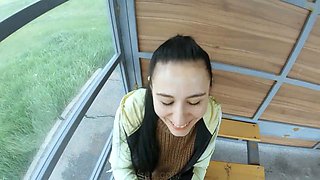 Risky POV blowjob on a public bus station by black lynn: Amateur, Verified Creators  Cum In Mouth Porn
