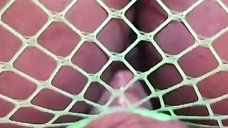Ebony Nylon Fishnet Cowgirl Fuck Blowjob POV Fuck