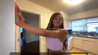 Petite Ebony Fijii Pornbox in Heels Twerking