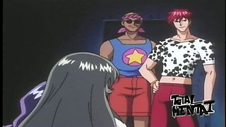 Grey haired hentai nympho gets her inviting pussy fucked from behind