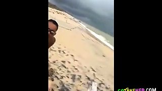 Beach Dick-Taking Turns by Amateurs Outdoors