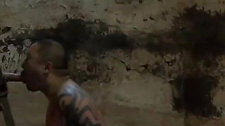 The rubber cock blown hard