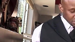 Horny blonde secretary Shyla fucked by black boss with big cock