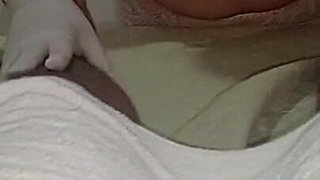 Mature Masseuse Gets Aroused When She Sees My Cock and Jerks Me off